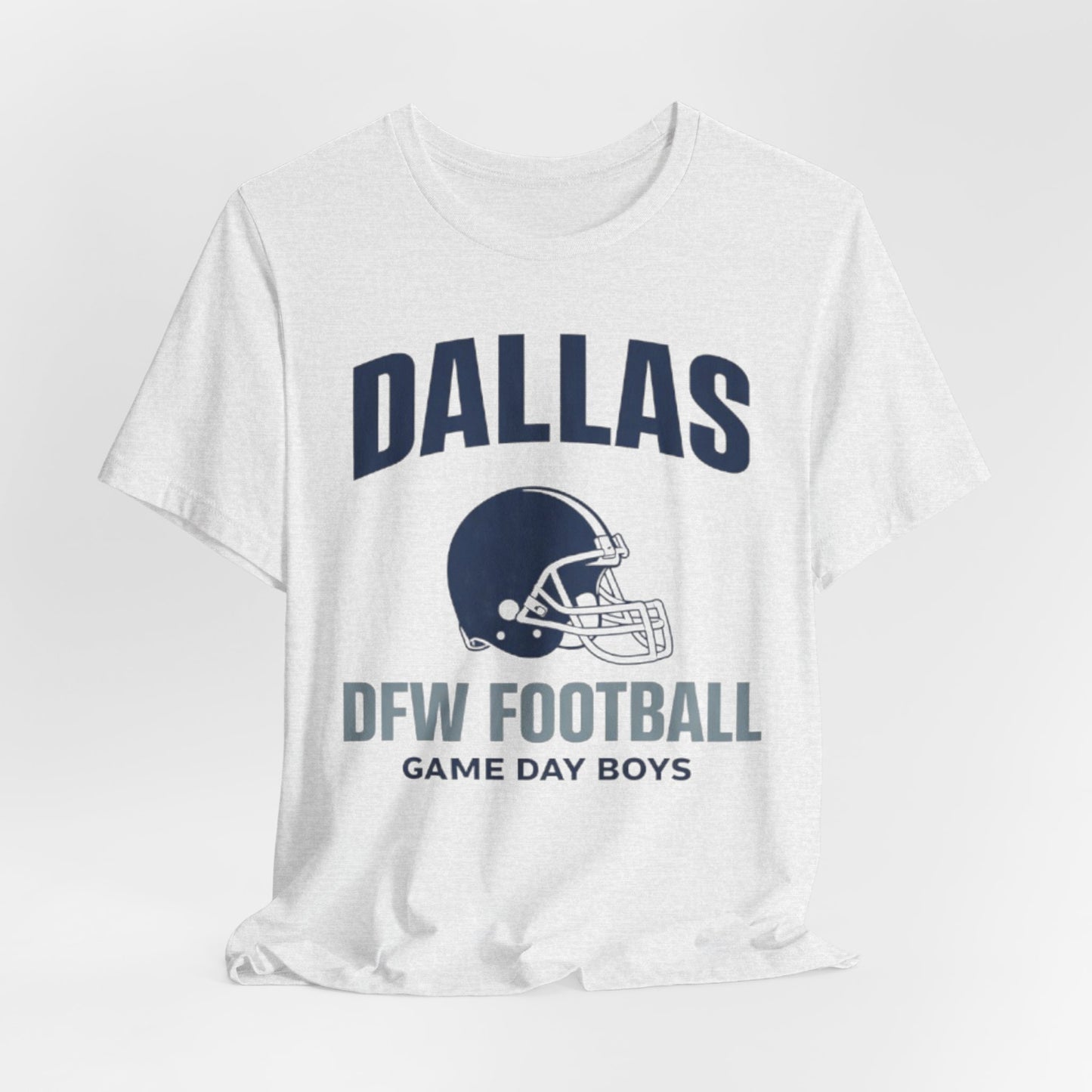 Lavender Dallas DFW Football Tee — Game Day Boys Helmet T-Shirt