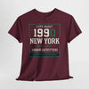 Dark Slate Gray 1990 New York Tee — Vintage City Built Graphic T‑Shirt