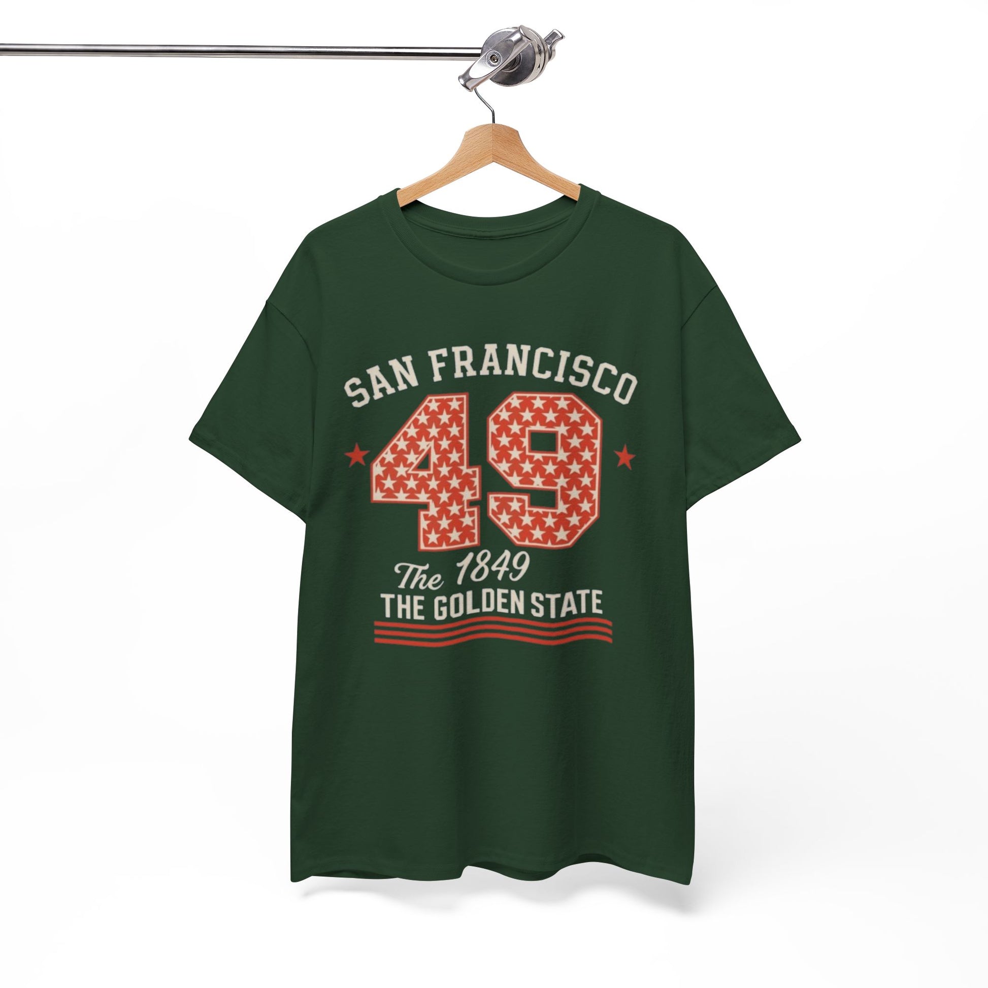 White Smoke San Francisco 49 Vintage Number T-Shirt – Golden State City Sports Style