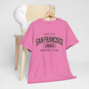 Hot Pink San Francisco 1883 Baseball Club Tee — Vintage Bay City Graphic T-Shirt