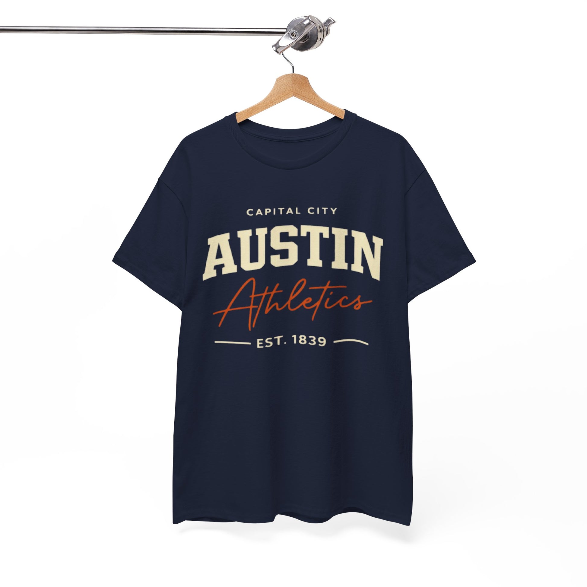 White Smoke Austin Texas Athletics Graphic T-Shirt – Vintage Varsity Sports Streetwear Tee