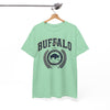 White Smoke Buffalo Crest Tee – Vintage Buffalo Logo T-Shirt