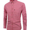 White Smoke Kingstiger Men's casual slim cotton plaid shirt, Casual Breathable Lapel Button Up Long Sleeve Shirt Top for City Walk Street Hanging Outdoor Activities