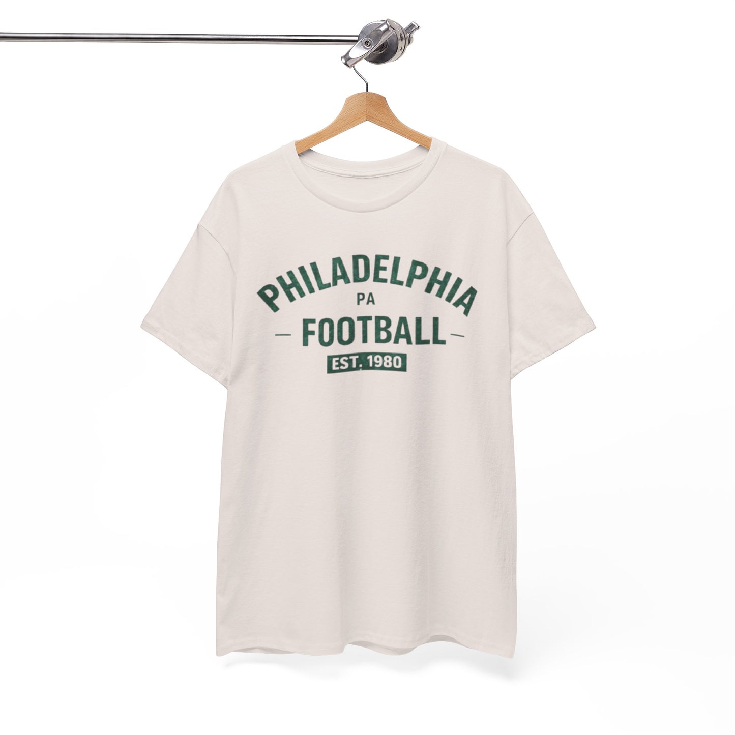 White Smoke Philadelphia Football T‑Shirt – "Philadelphia PA Football Est. 1980" Vintage Style Tee