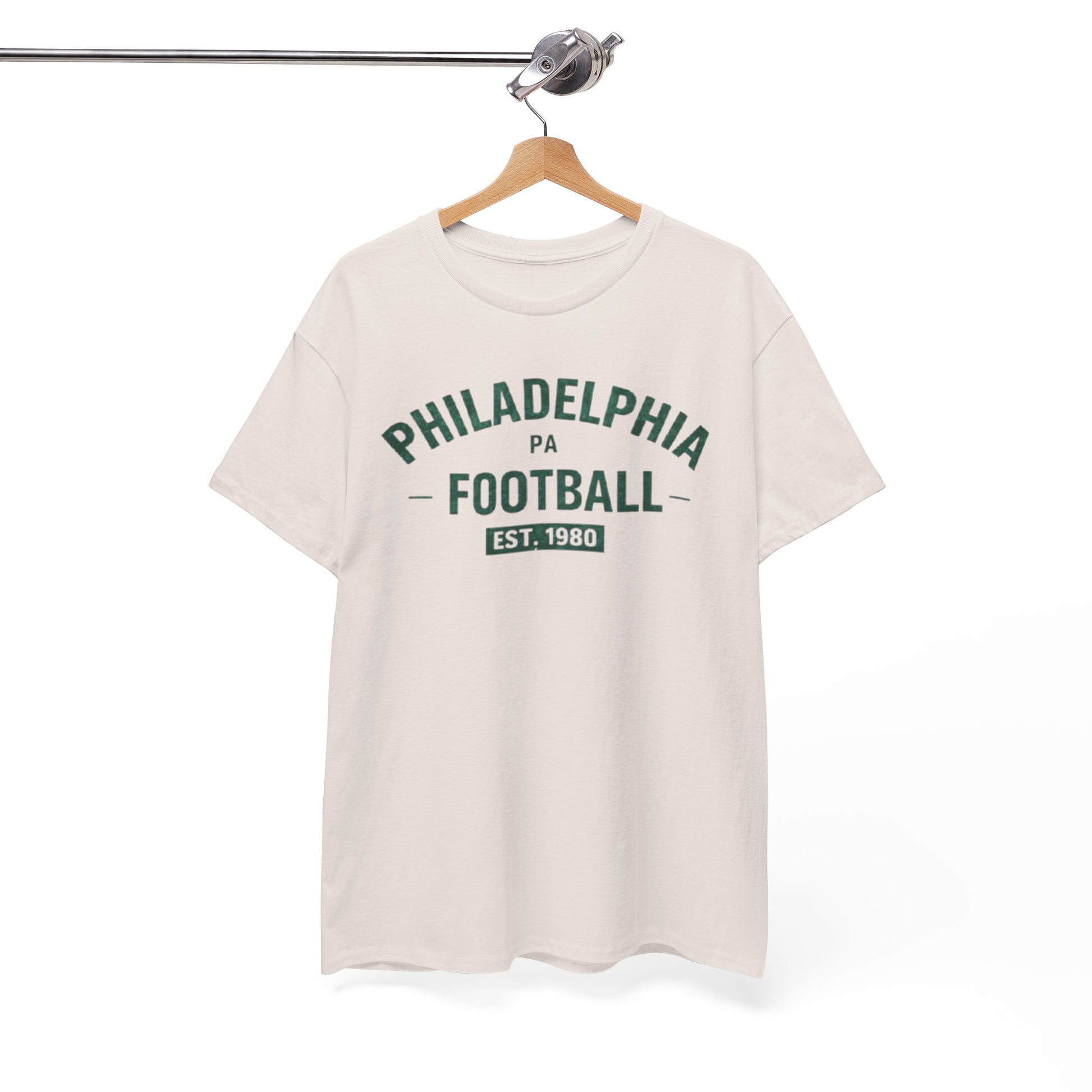 White Smoke Philadelphia Football T‑Shirt – "Philadelphia PA Football Est. 1980" Vintage Style Tee