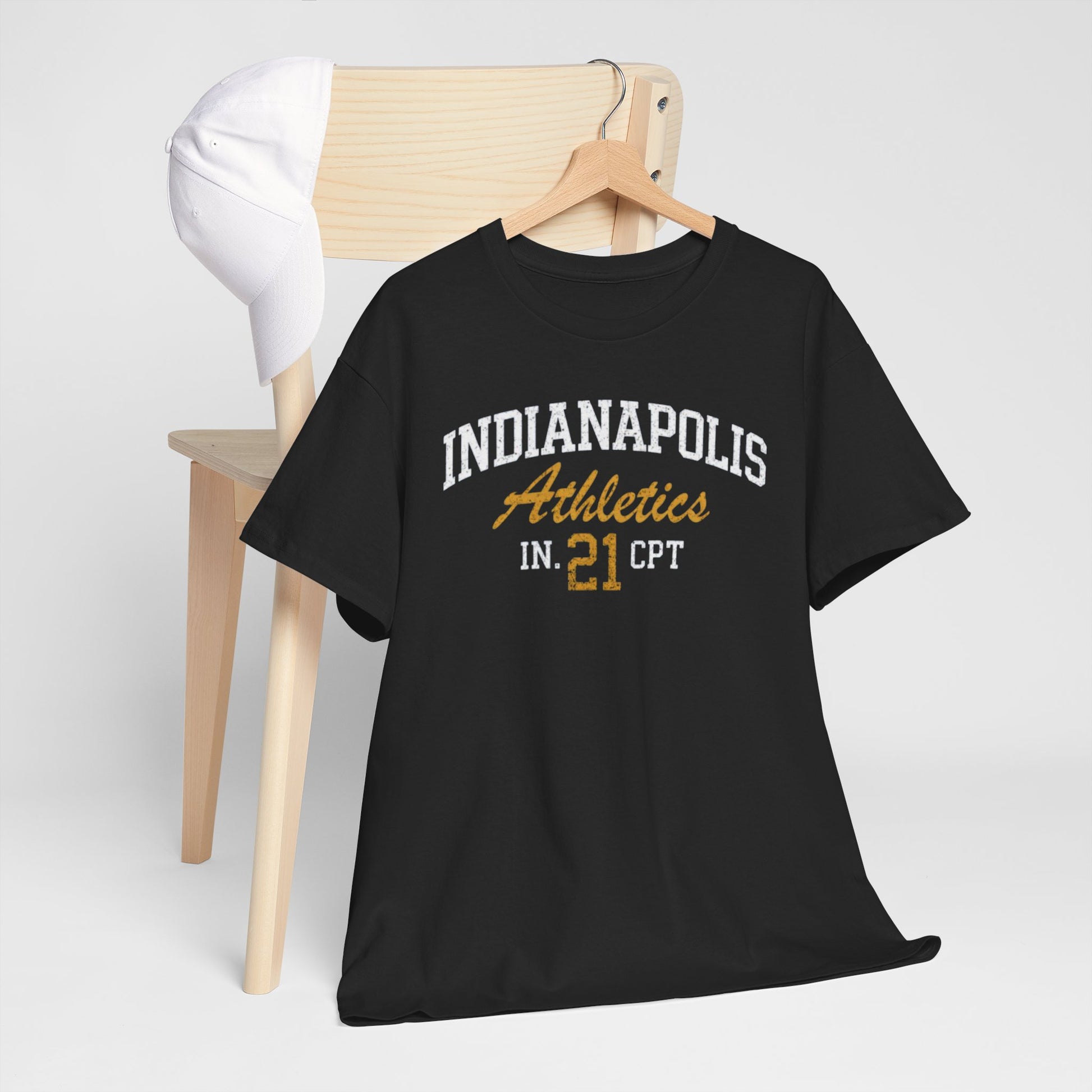 Dark Slate Gray Indianapolis Athletics '21 T Shirt Vintage Sports Tee Indiana Retro Graphic