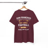 White Smoke San Francisco Bay Area Football Tee — "Game Day Club" Vintage Sports Shirt