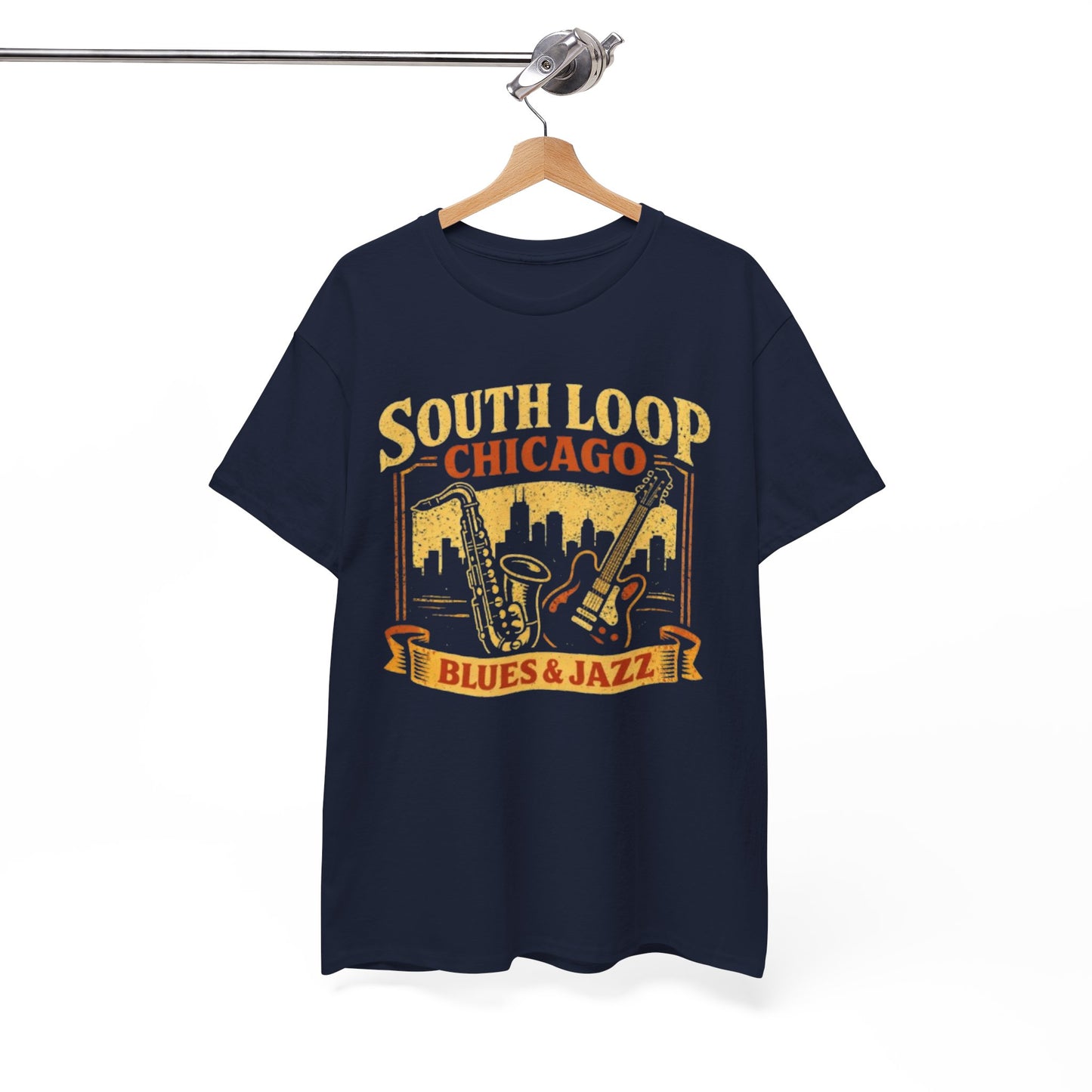 White Smoke South Loop Chicago Music  Blues & Jazz T-Shirt – Vintage Music Culture Graphic Tee