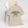 Gray Charlotte, North Carolina USA Tee — Vintage Collegiate City T‑Shirt