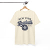 White Smoke Baseball T-Shirt — New York Baseball Vintage  Tee