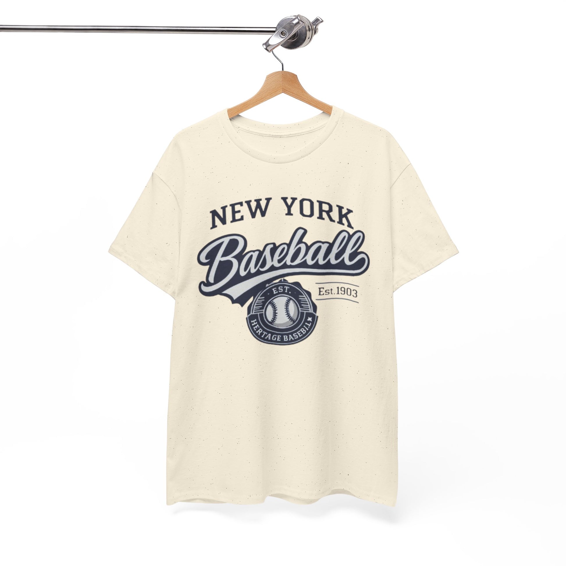 White Smoke Baseball T-Shirt — New York Baseball Vintage  Tee