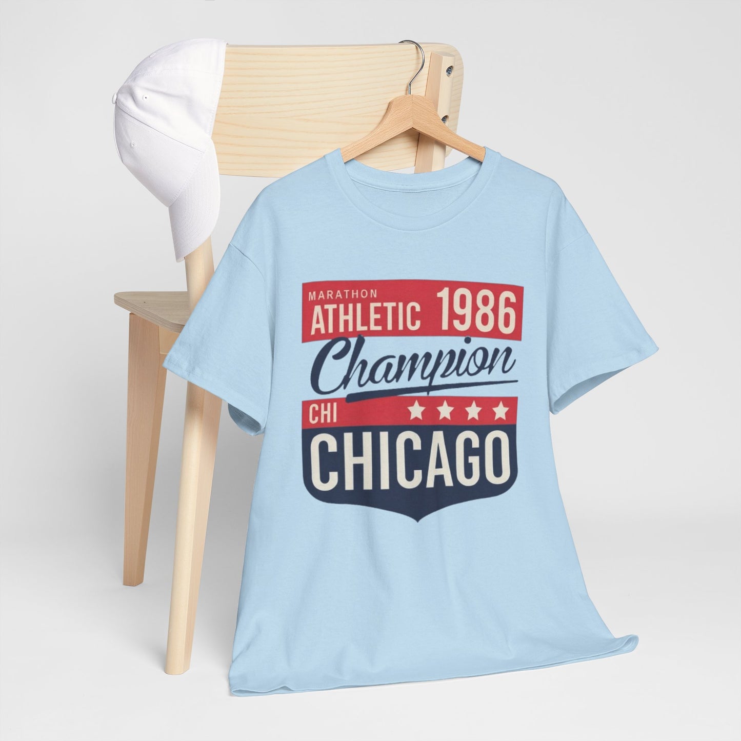 Chicago Marathon Champion 1986 T-Shirt – Vintage Athletic Streetwear Tee