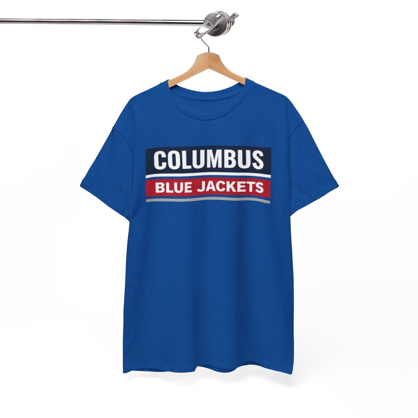 White Smoke Columbus Blue Jackets Retro Block  T-Shirt