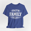 Lavender Faith Family Football Shirt – Texas Dallas Game Day Christian Football T Shirt