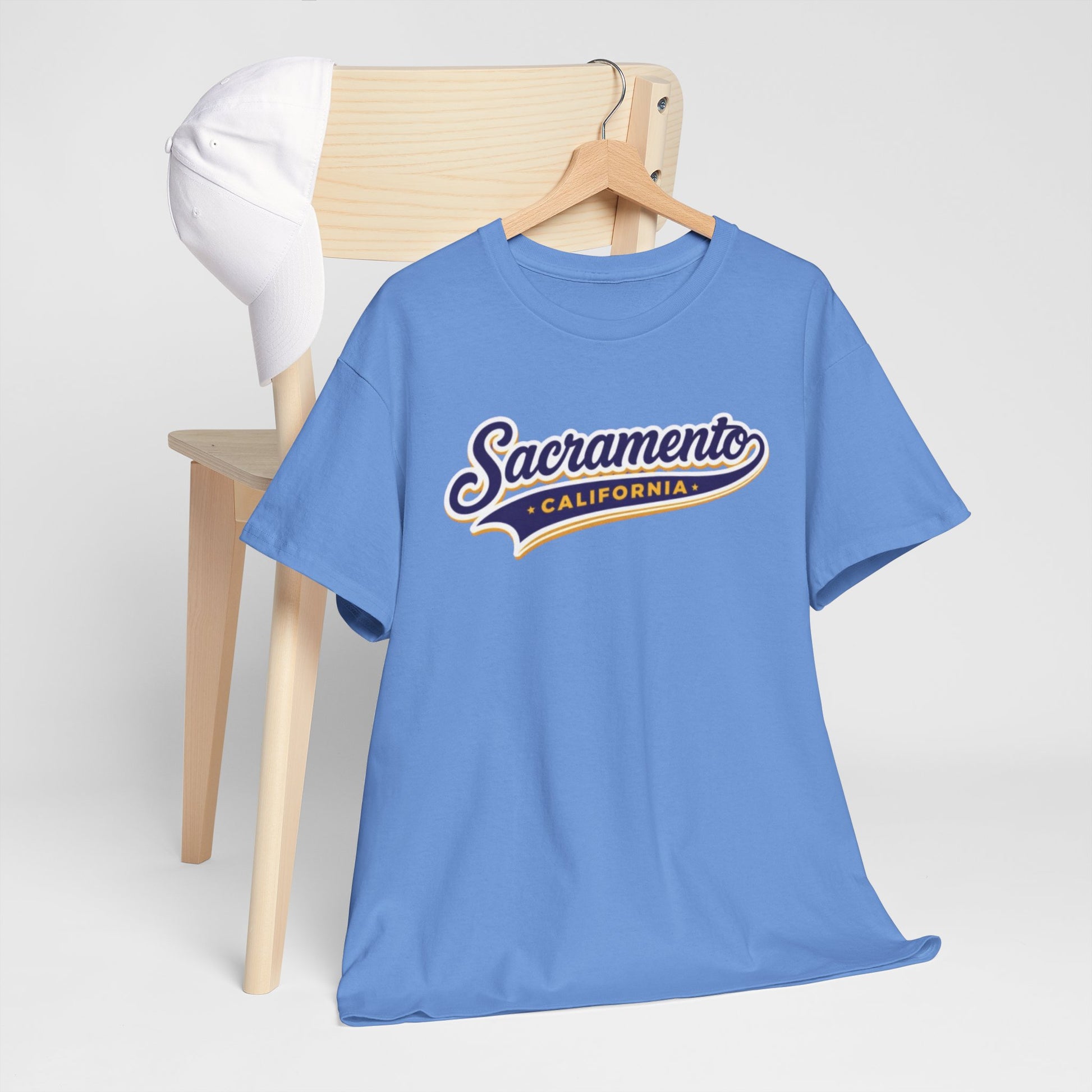 Lavender Sacramento California Retro Script T-Shirt