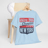 Lavender New York 1986 Athletic Champion Tee — Vintage Marathon NYC Shirt