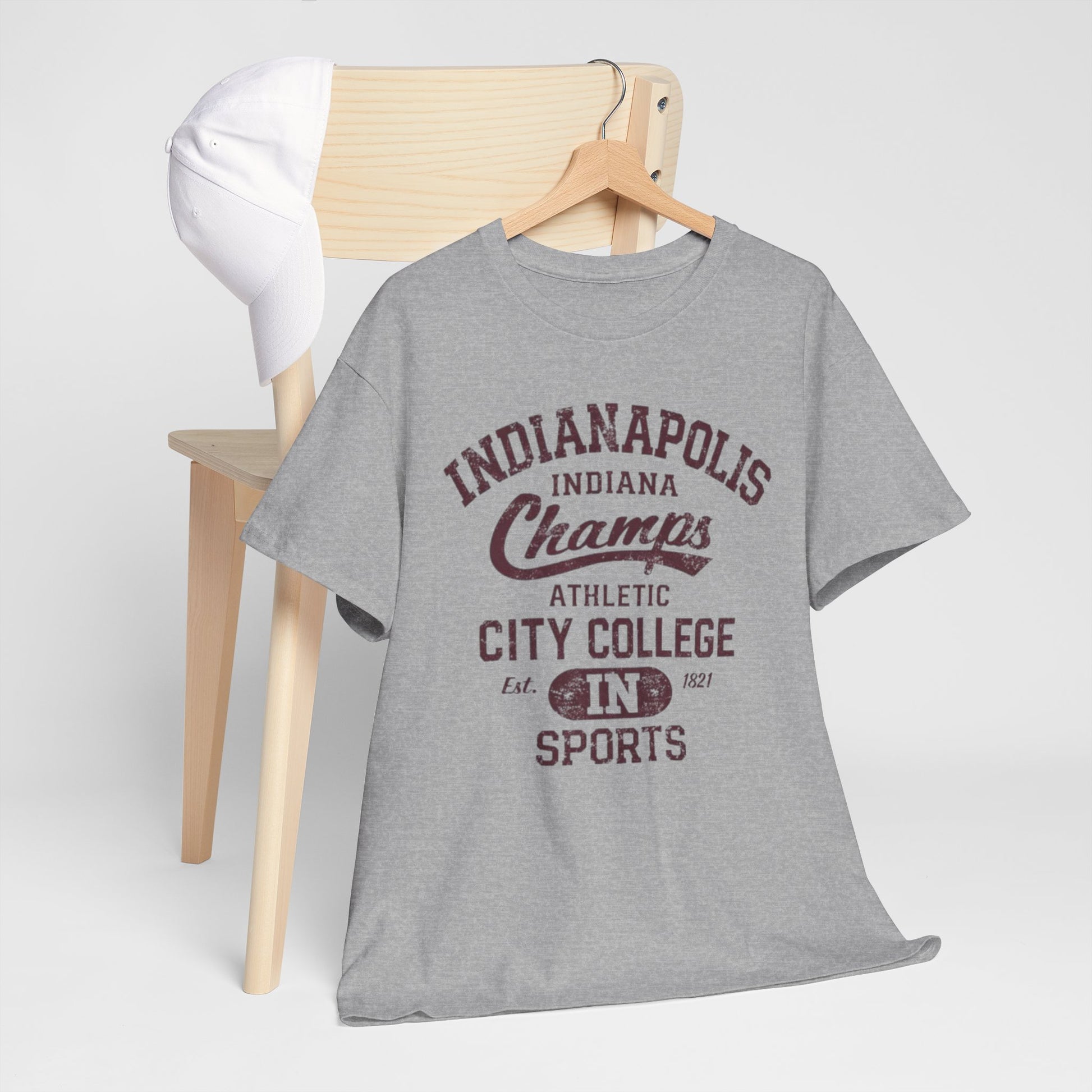 Dark Gray Indianapolis Champs Athletic City College T-Shirt