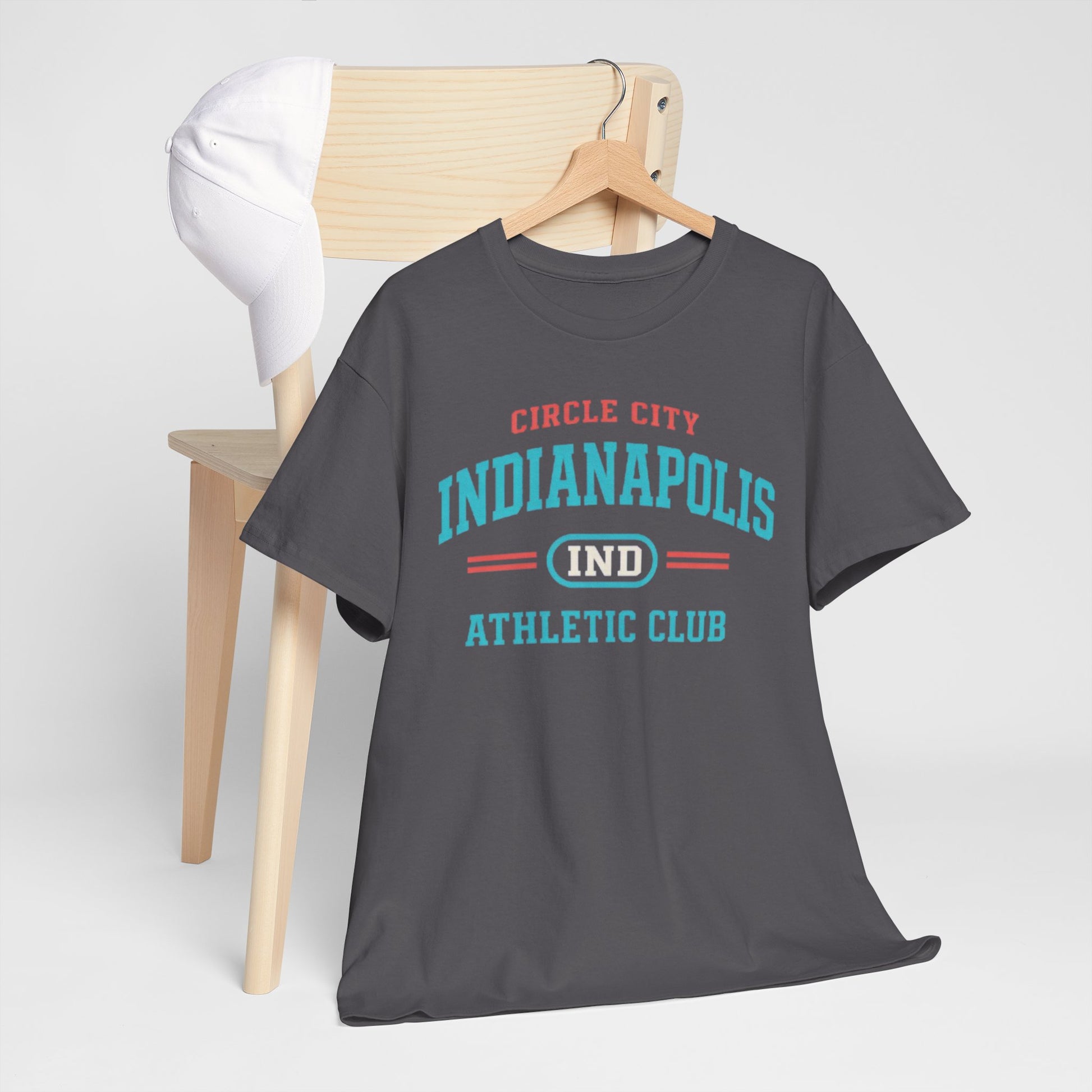 Dim Gray Indianapolis Athletic Club Tee Vintage Sports Shirt Circle City IND Indiana T Shirt