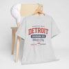 Light Gray Detroit Division 313 Motor City T-Shirt Vintage varsity College style Casual tee  Retro design