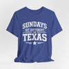 Lavender Texas Football Shirt – Sundays Hit Different in Texas Dallas Game Day T Shirt