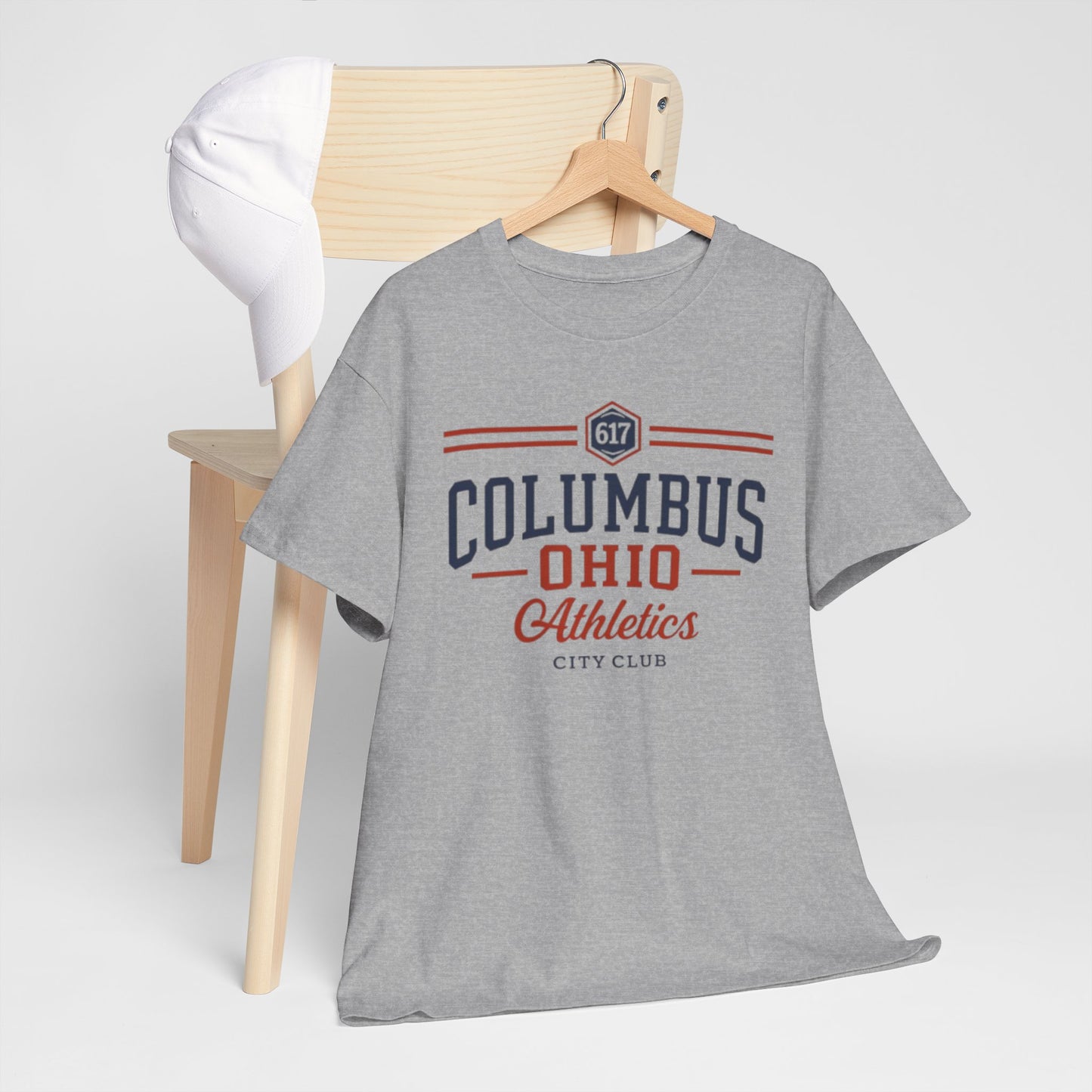 Dark Gray Columbus Ohio Athletics Tee — City Club Vintage Sports T-Shirt