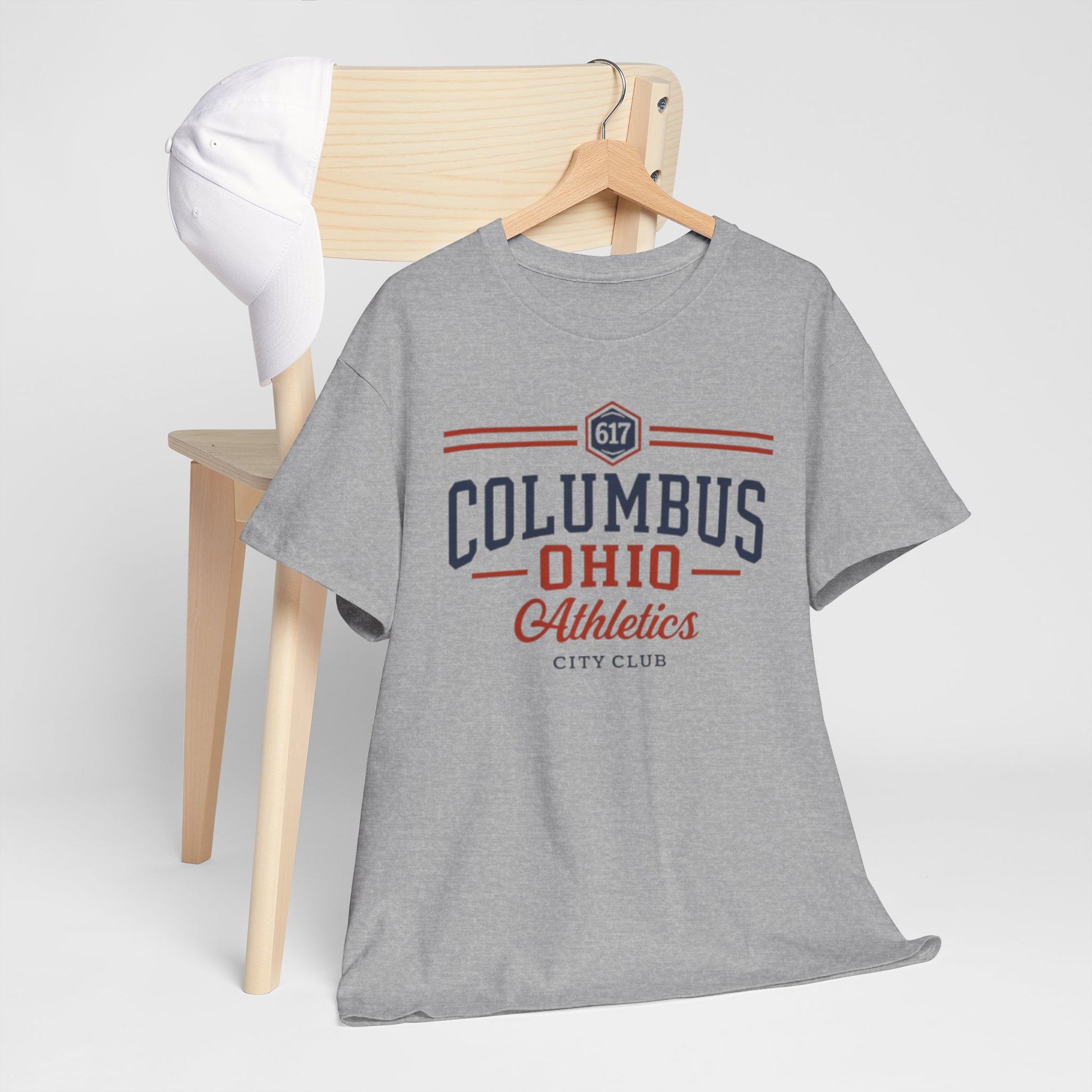 Dark Gray Columbus Ohio Athletics Tee — City Club Vintage Sports T-Shirt