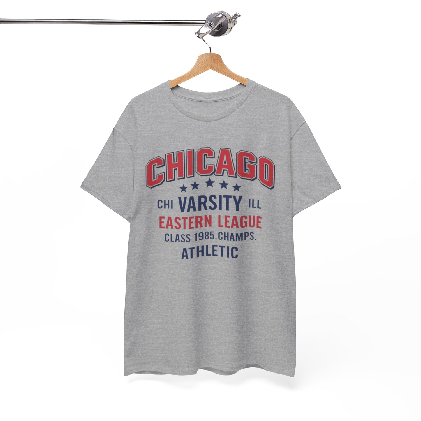 White Smoke Chicago Varsity Athletic T-Shirt — Eastern League Class 1985 Retro Tee