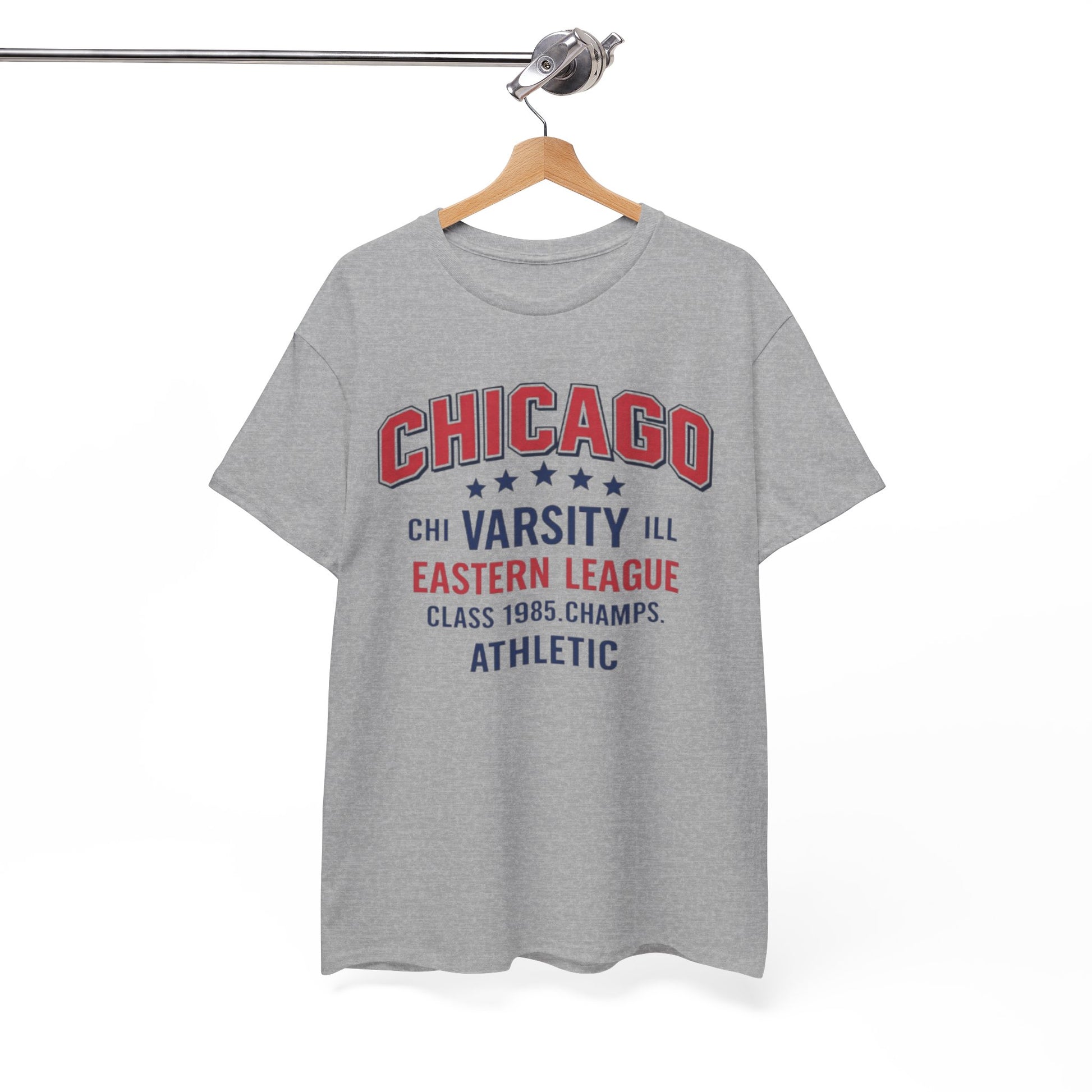 White Smoke Chicago Varsity Athletic T-Shirt — Eastern League Class 1985 Retro Tee