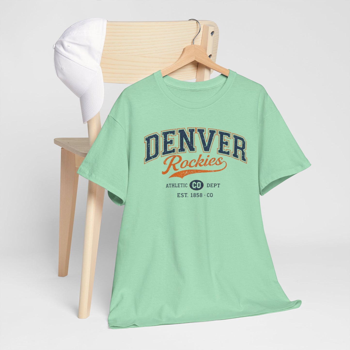 Denver Rockies Athletic Tee — Vintage Baseball Graphic T-Shirt