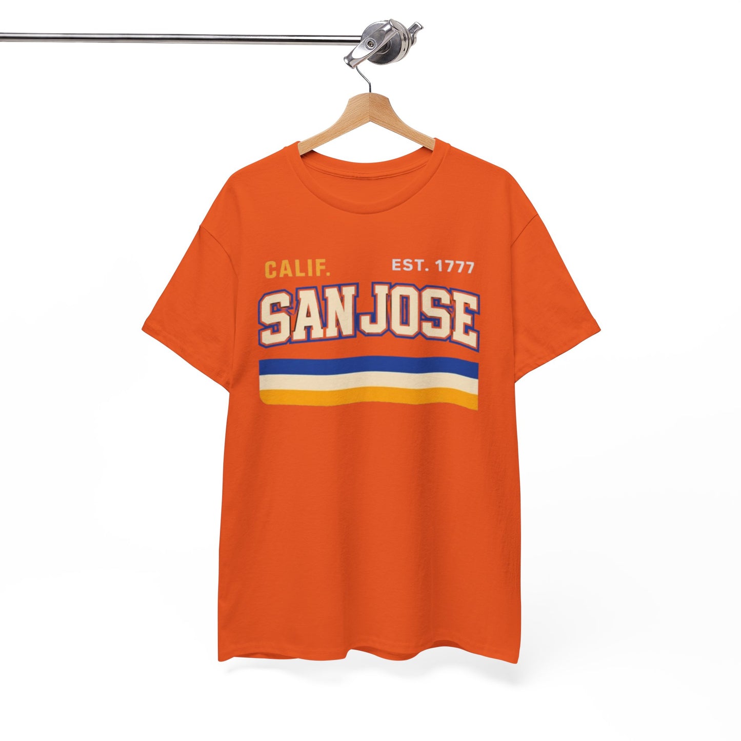 San Jose Retro Stripes Tee — "San Jose" California Est. 1777 Graphic T-Shirt