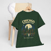 Lavender Chicago Midnight Club T‑Shirt – Retro City Skyline "Where Night Is Legend"
