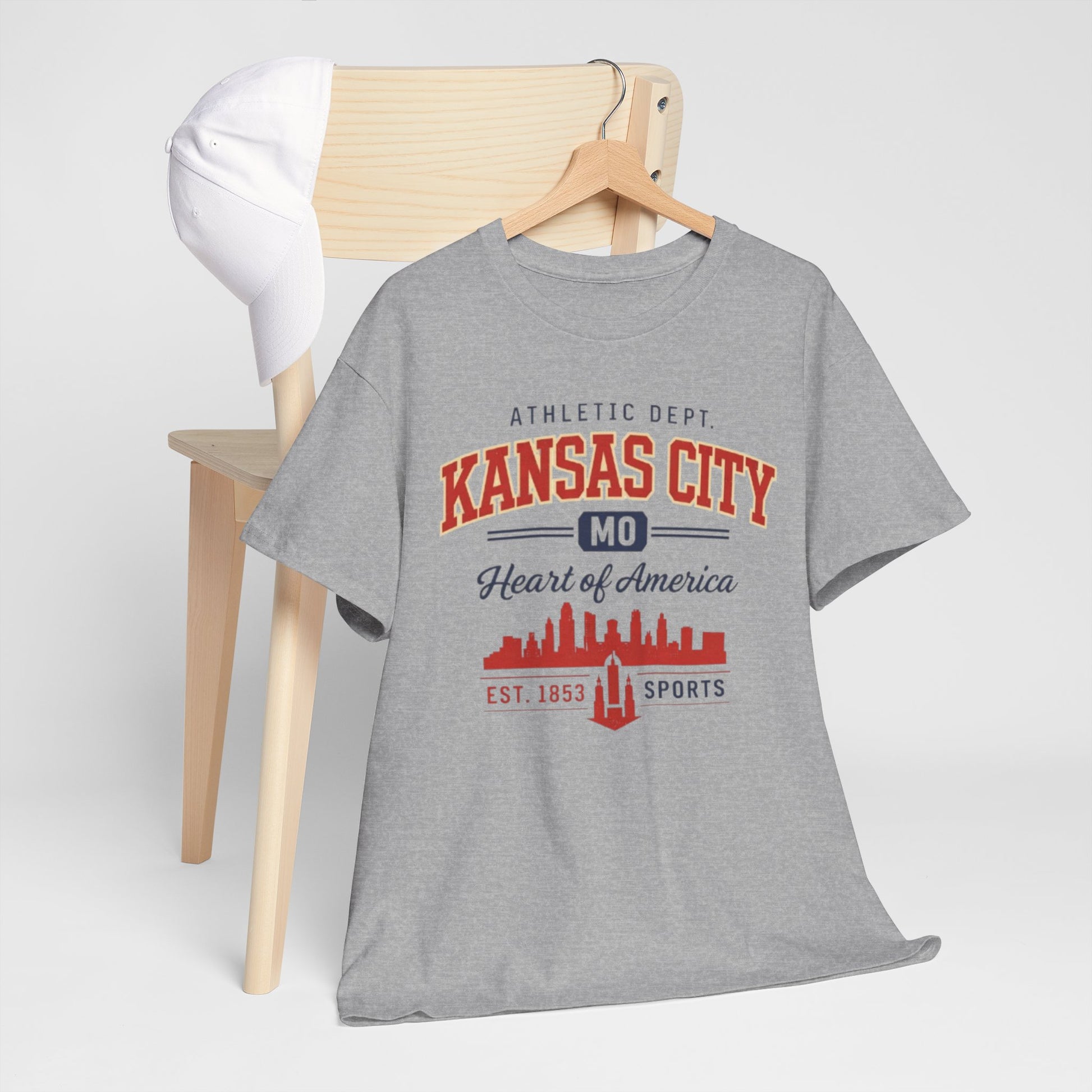 Dark Gray Kansas City MO Skyline T-Shirt — Heart of America Athletic Tee