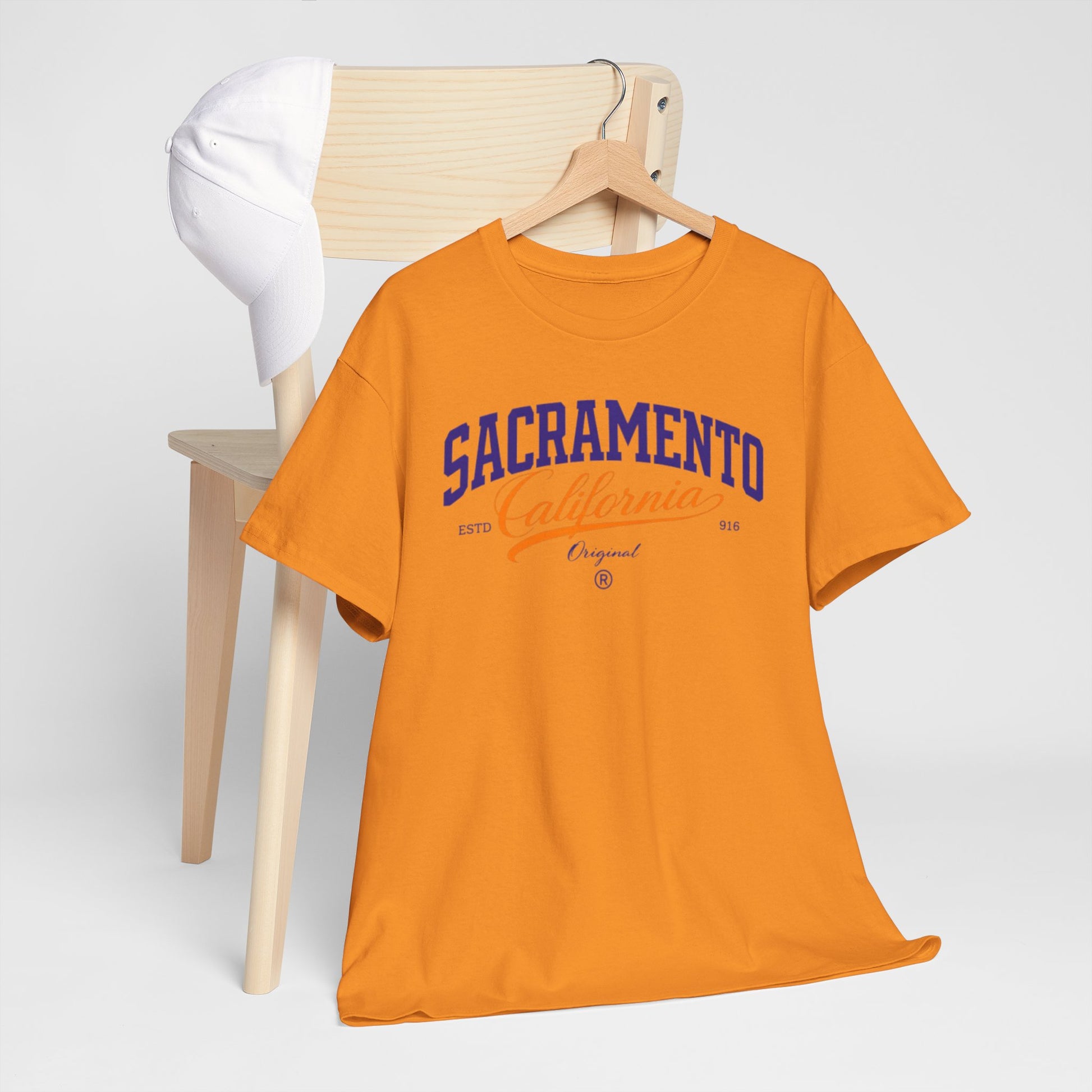 Goldenrod Sacramento California Vintage Script T-Shirt — Retro City Tee