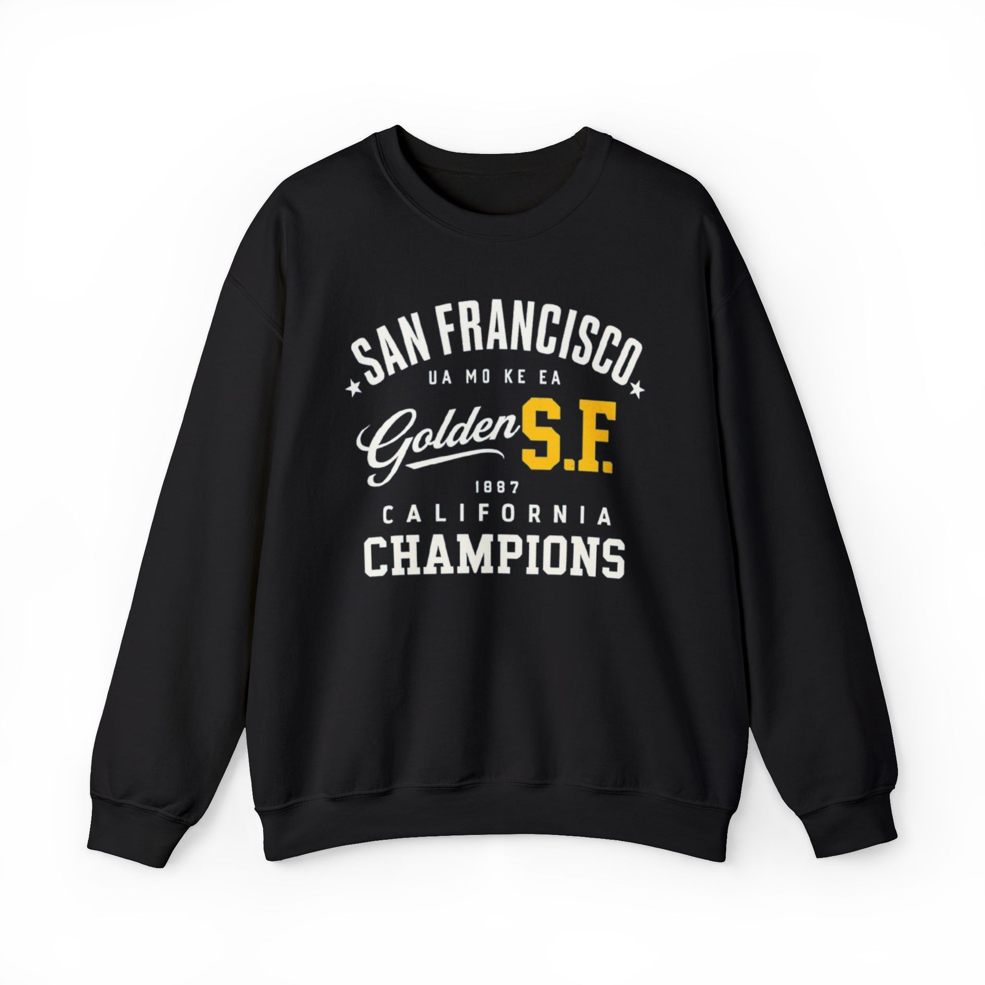 Black San Francisco Golden SF Crewneck Sweatshirt – California City Champions Streetwear