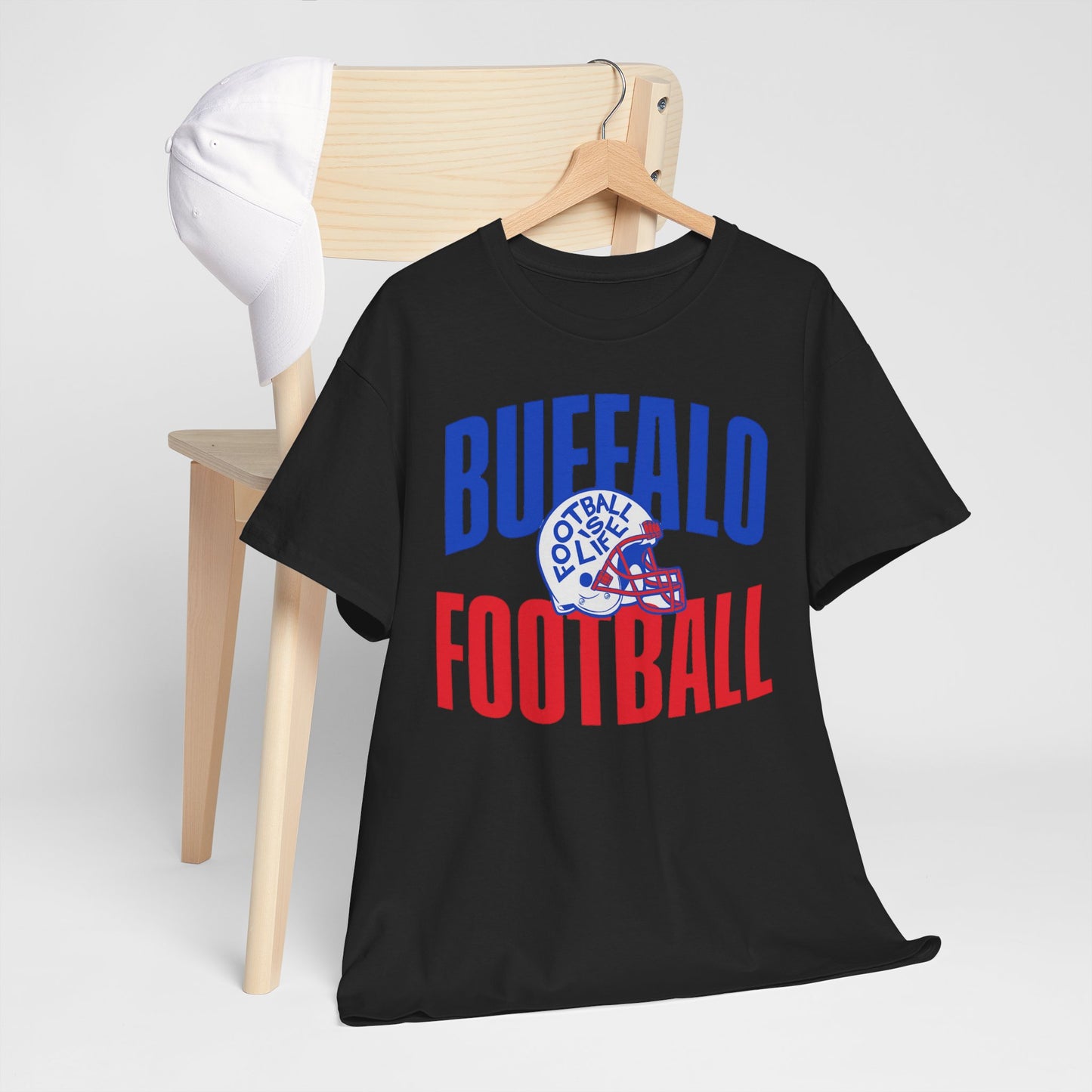 Buffalo Football T-Shirt — Retro Helmet Sports Tee
