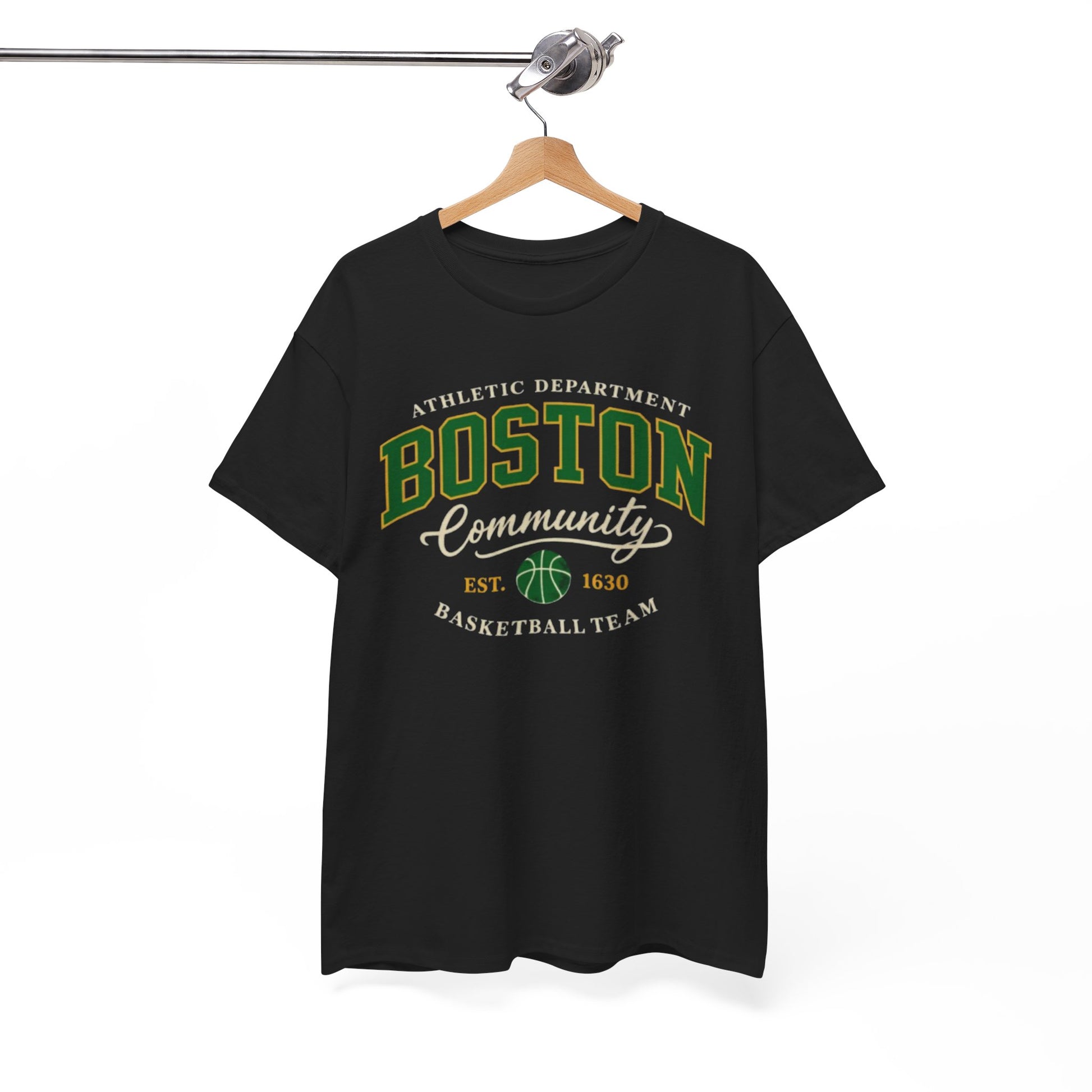 White Smoke Boston Community Basketball Tee — Athletic Department Vintage Crew
