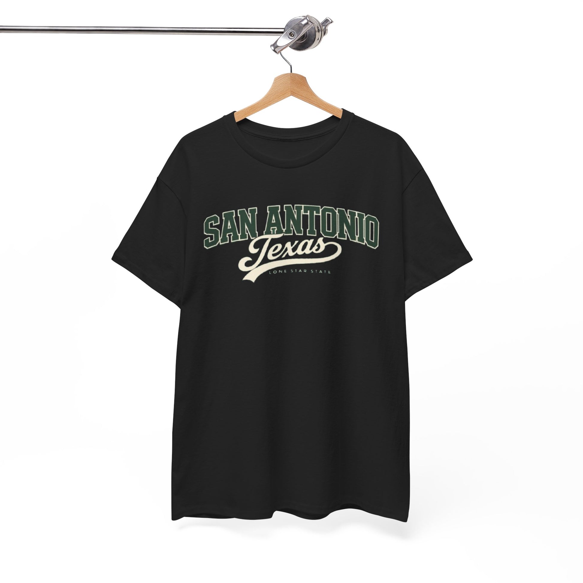 White Smoke San Antonio Texas Vintage Tee — Retro City Script T-Shirt