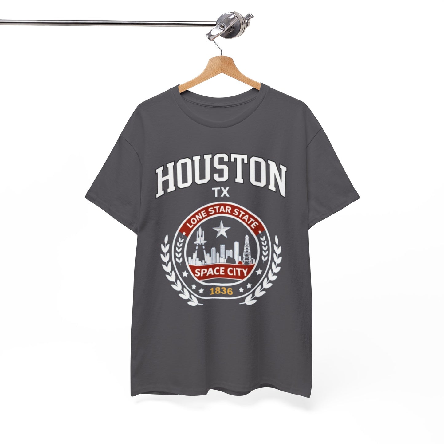 Houston TX Space City Crest T-Shirt — Houston Skyline Graphic Tee
