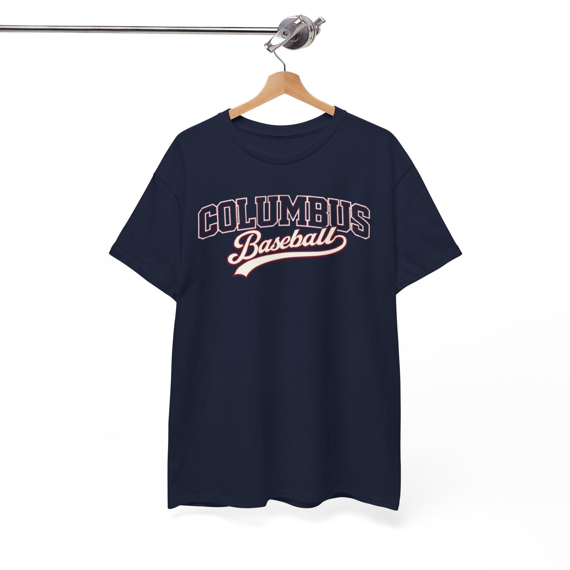 White Smoke Columbus Baseball Tee — Vintage Shirt