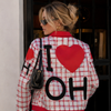 I Love Ohio Plaid Jacket – Trendy Red White Streetwear Game Day Fashion for Women