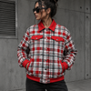Ohio Plaid Jacket – Trendy Red Black Streetwear Game Day Fashion for Women