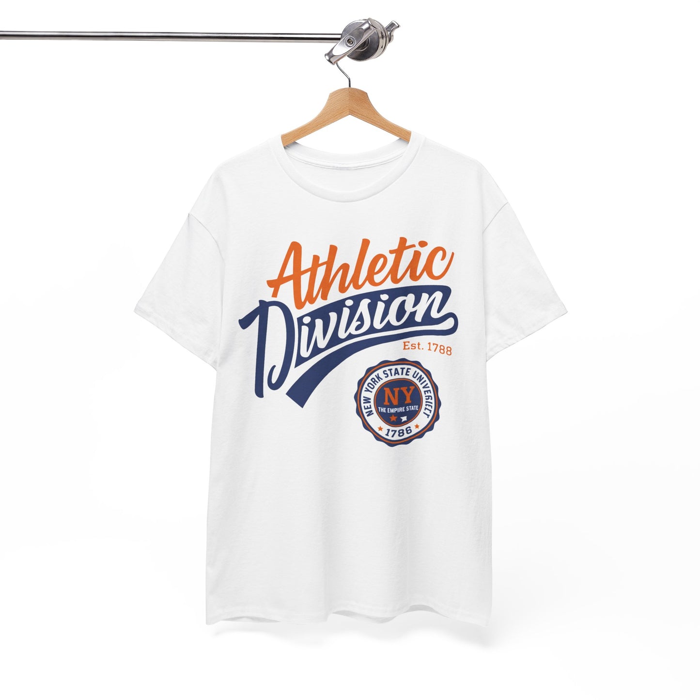 White Smoke New York Athletic Division Tee — Vintage Sports Graphic T‑Shirt ("Athletic Division")