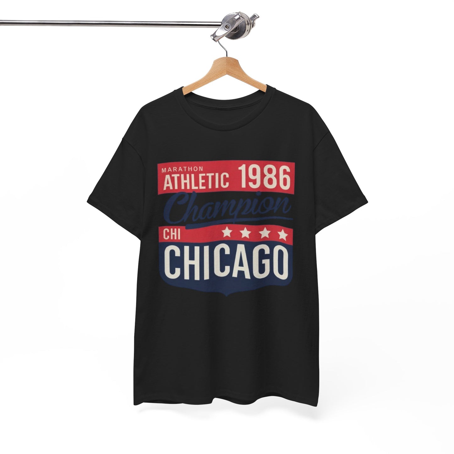 Chicago Marathon Champion 1986 T-Shirt – Vintage Athletic Streetwear Tee
