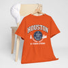 Lavender Houston H-Town Strong Tee — Texas 1837 City Skyline Shirt