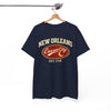 White Smoke New Orleans Crescent City T-Shirt — Vintage Est. 1718 Tee