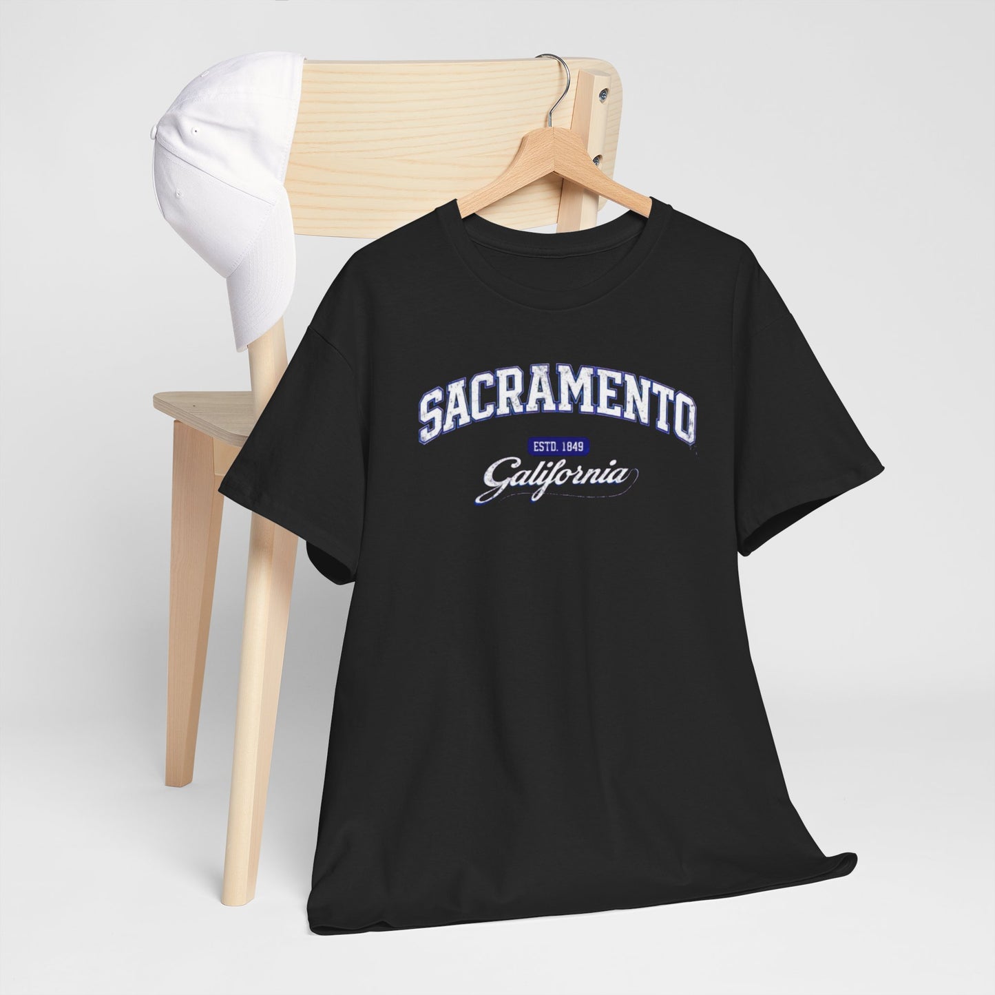 Dark Slate Gray Sacramento California Tee — Vintage Collegiate City Shirt