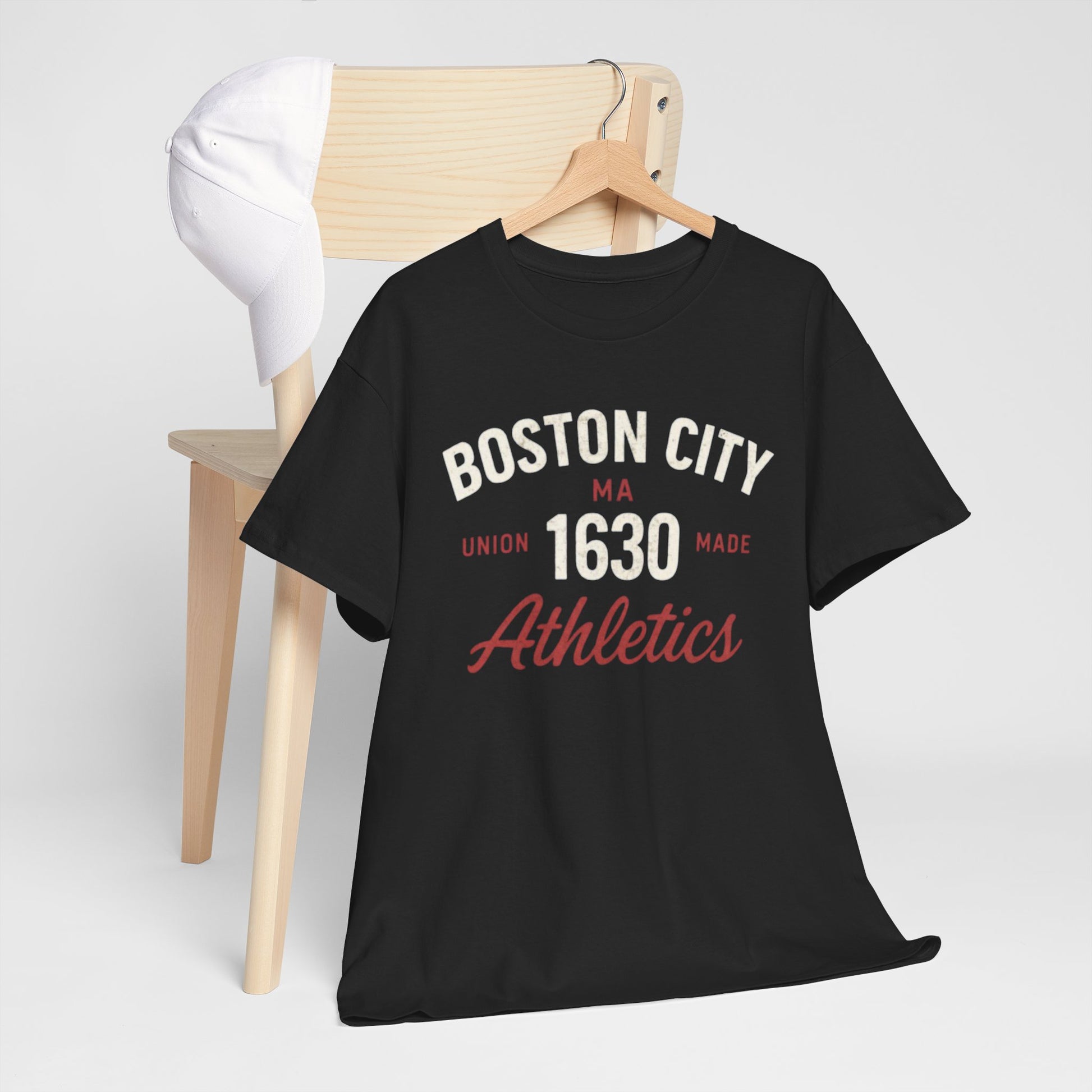 Dark Slate Gray Boston City 1630 Athletics Tee — Vintage Massachusetts Sports T‑Shirt