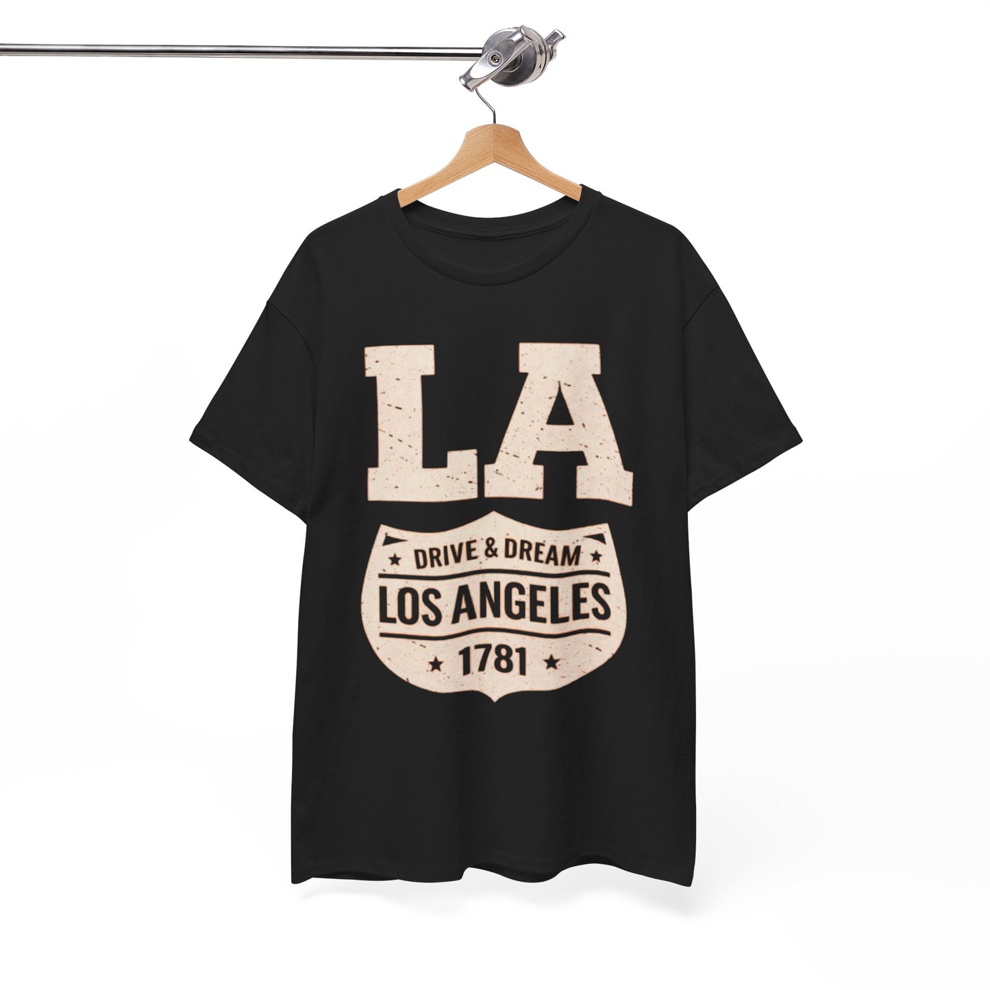 White Smoke Los Angeles Drive and Dream T-Shirt – Oversized West Coast Streetwear City Tee