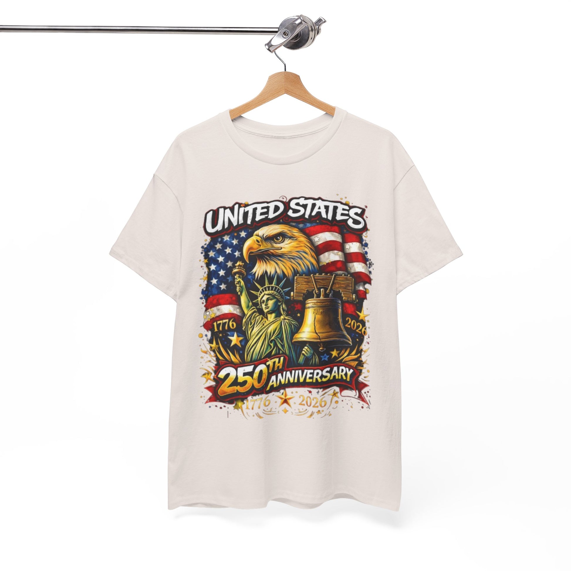 White Smoke United States 250th Anniversary Streetwear T-Shirt – Patriotic Urban Graphic Tee