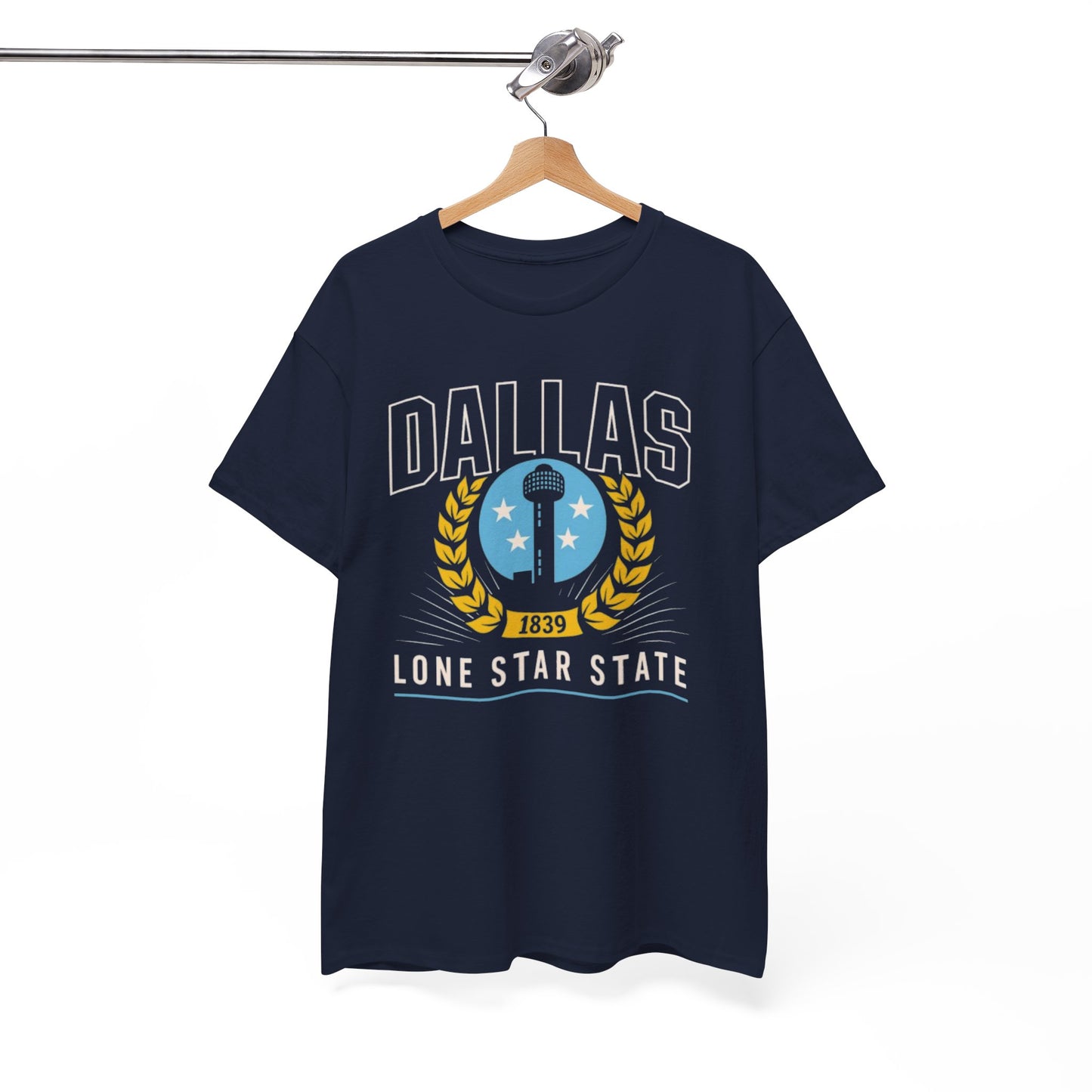 Dallas Lone Star State T‑Shirt — Retro City Crest Tee